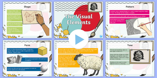 presentation of visual elements in an image