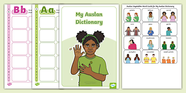 Auslan Vegetables Word Cards For My Auslan Dictionary