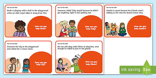 how-can-you-help-friendship-scenario-cards-twinkl
