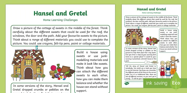 Hansel And Gretel Home Learning Challenges Nursery Fs1