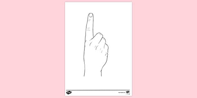 FREE A Finger Colouring Sheet teacher Made Twinkl