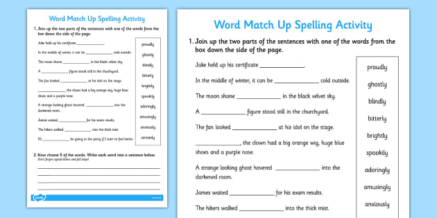 words-ending-in-ly-sentence-matching-worksheet-twinkl
