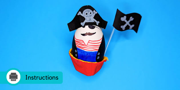 Painted Pirate Eggs | Funny egg decorating ideas - Twinkl