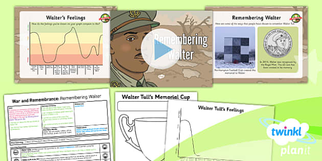 History: War and Remembrance: Remembering Walter Tull KS1 Lesson Pack 2