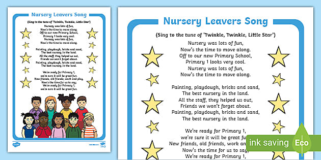 Nursery Leavers Song (teacher made) - Twinkl