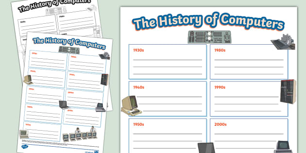 History Of Computers Fact File Template (teacher Made)