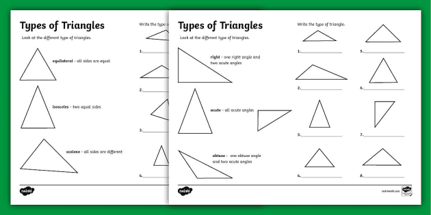 Classifying Triangles Practice Worksheet | Twinkl USA
