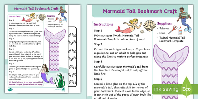 Mermaid Tail Collage  Fantasy Crafts (teacher made)