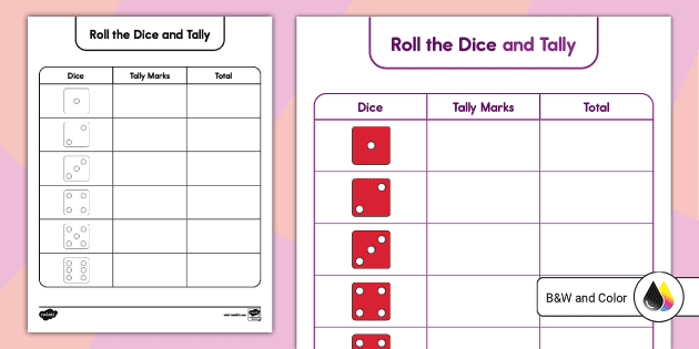Blank Dice Template PLUS Numeral, Dot & Tally Balloon Dice!