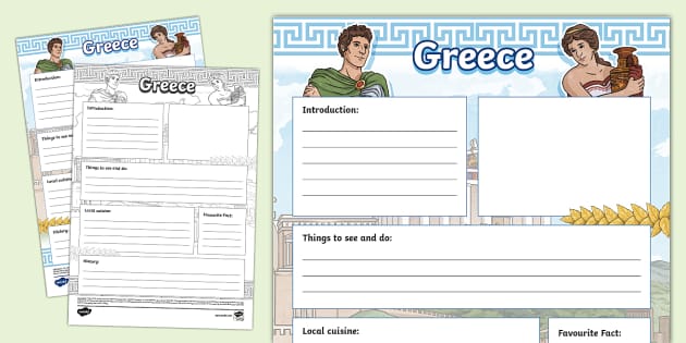 Greece Non-Chronological Report Template (teacher Made)