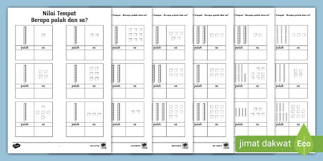 Lembaran Kerja Matematik Tahun Nilai Tempat Teacher Made