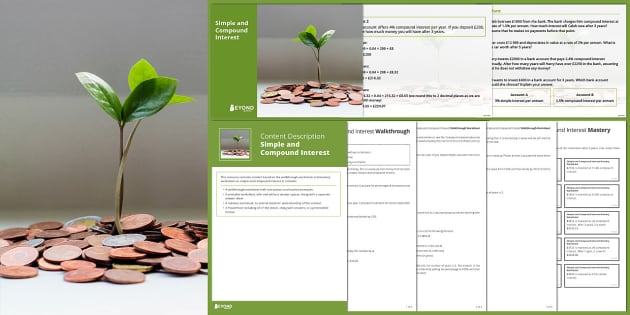 Simple And Compound Interest Resource Pack Beyond Maths   Au N 1658893243 Simple And Compound Interest Resource Pack Ver 1 