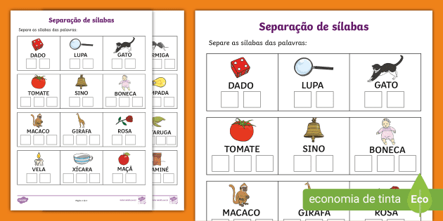 Plano de aula - 1º ano - As sílabas por dentro das palavras