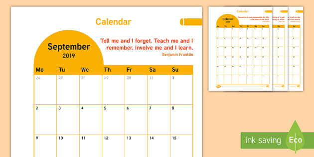 Teacher Planner Monthly Calendar Overview (teacher made)