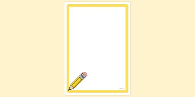 Pencil Icon Page Border | Page Borders | Twinkl Resources