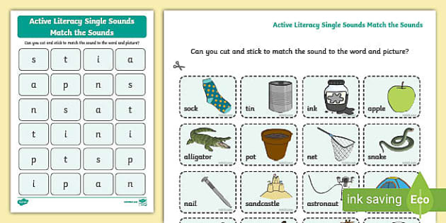 SATPIN Phonics Cut & Stick Activity - Fun Teaching Resource