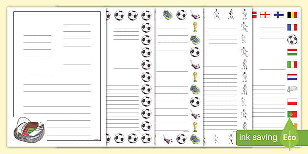 Personalised Football Notepaper Writing Set For Boys – Soccer Gift For Kids Sn034