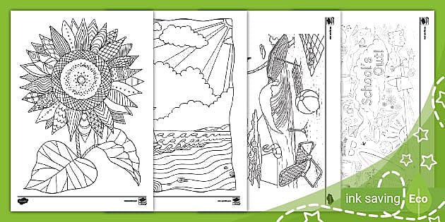 Summer Mindfulness Coloring Bookmarks (Teacher-Made)