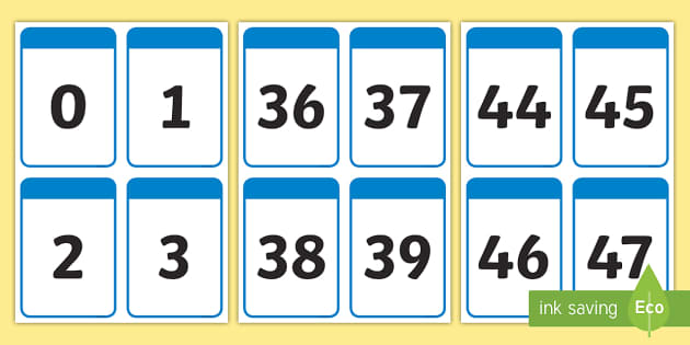 printable free 1-30 cards number math, card, Digit  Number Cards (0  number digit Numeracy, 50)