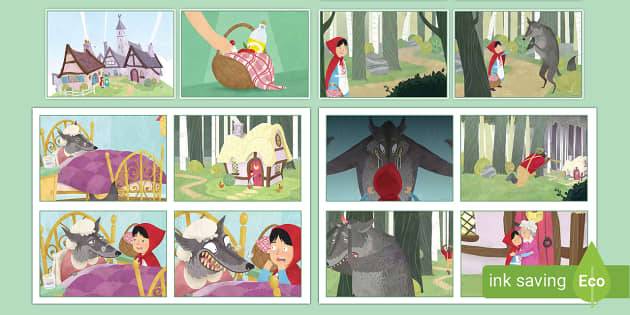 Little Red Riding Hood Animation Sequencing Cards Twinkl 