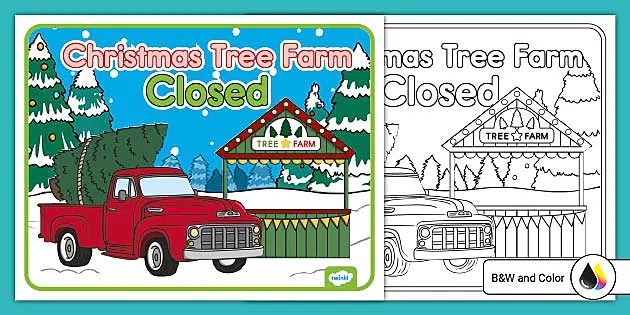 Christmas Tree Farm Dramatic Play Closed Sign teacher made