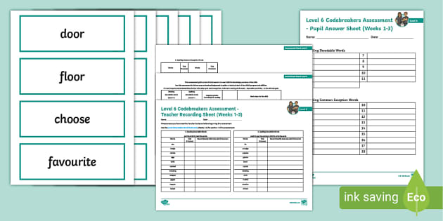 Informal Phonics Assessments – Level 6 Assessment Pack