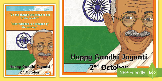 Mahatma gandhi jayanti poster Vectors & Illustrations for Free Download |  Freepik