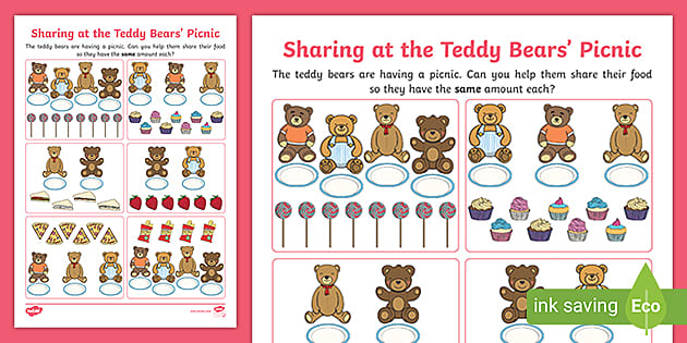 👉 Sharing at the Teddy Bears' Picnic Activity - Twinkl