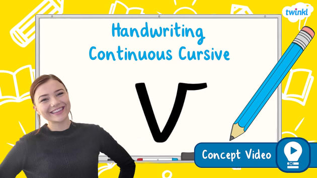 FREE! - The Letter 'v' | Cursive Handwriting Concept Video