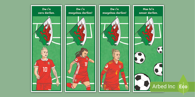 Llyfrnodau Thema Pêl-Droed Menywod Cymru/Wales Women Football Themed ...