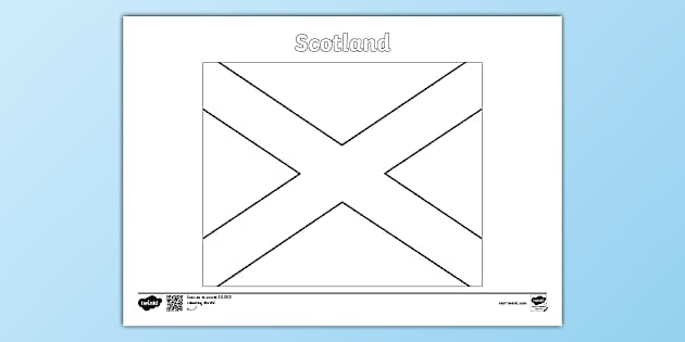 Printable Flags of Scotland - Colouring Page (teacher made) printable-flags-of-scotland-colouring-page-teacher-made