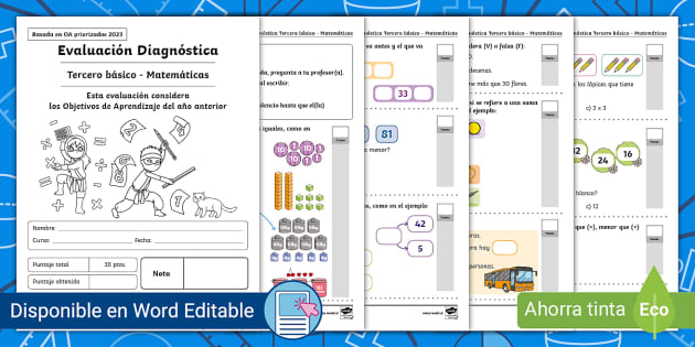 Prueba De Diagn Stico De Matem Ticas B Sico Twinkl