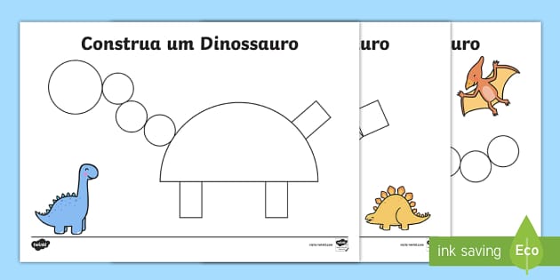 Cor Pré-histórica Vetorial Por Atividade Numérica Com Dinossauro