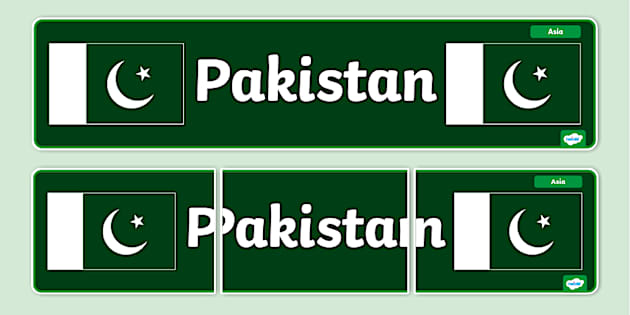 Pakistan Display Banner (teacher made) - Twinkl