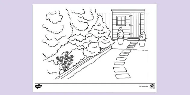 Spring season drawing for kids | Flower garden scenery drawing easy -  YouTube