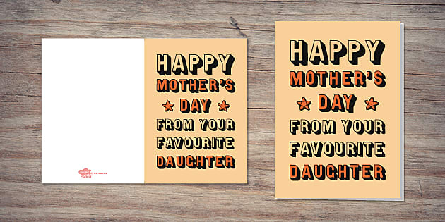 Favourite Daughter Mothers Day Card Twinkl Party Twinkl