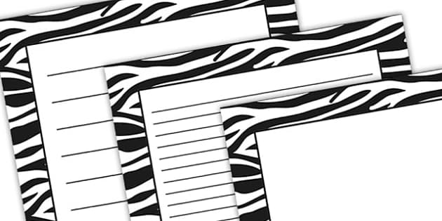 Printable Black And Purple Zebra Print Page Border
