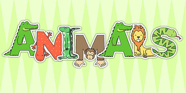 Animals Display Letters (teacher made) - Twinkl
