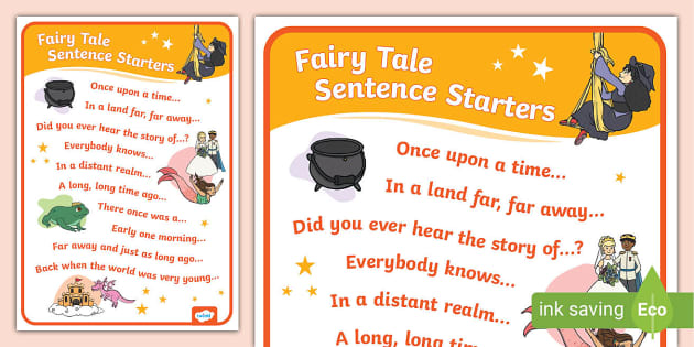 Fairy Tale Sentence Starters Display Poster teacher made