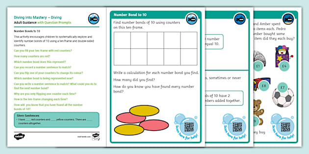 White Rose Maths Compatible Year 1 Number Bonds within 10