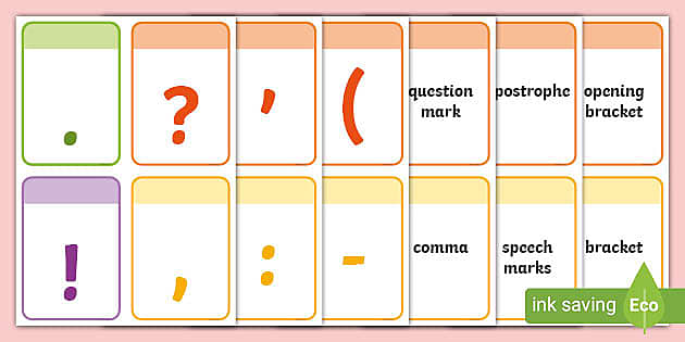 Punctuation Flashcards teacher Made 