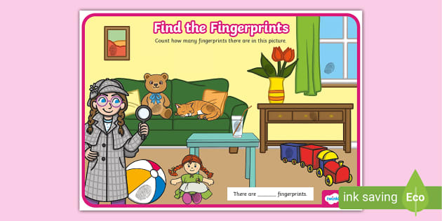 Find the Fingerprints Spotting Activity - EYFS/KS1 - Twinkl