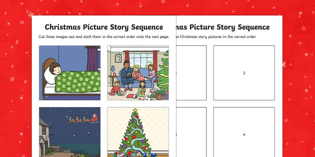 Christmas Story Sequencing Differentiated Worksheet Twinkl