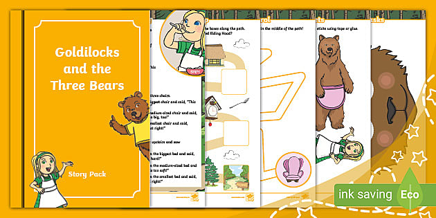 Goldilocks and the Three Bears Size Ordering (Teacher-Made)