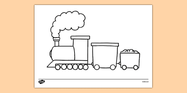 Train Template | Colouring Sheet | Primary Resources