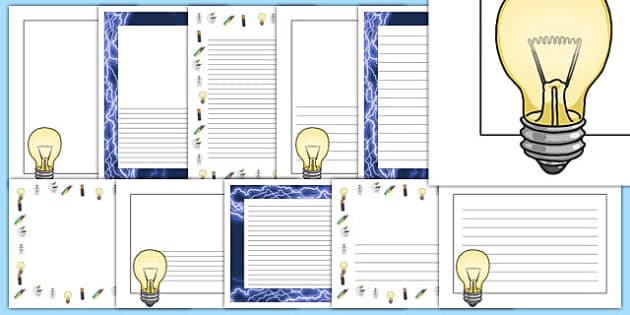 Electricity Page Borders (teacher made) - Twinkl