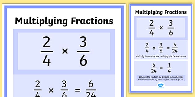 FRACTION - MULTIPLICATION of fractions