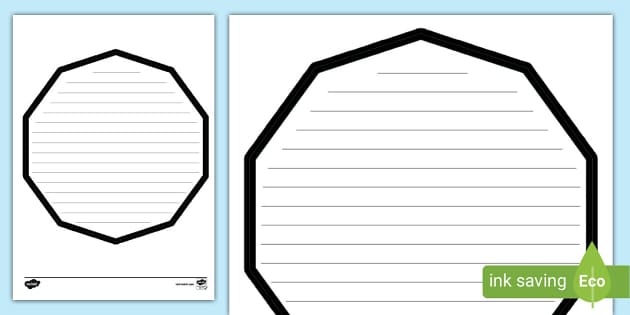 Decagon Writing Template (teacher made) - Twinkl