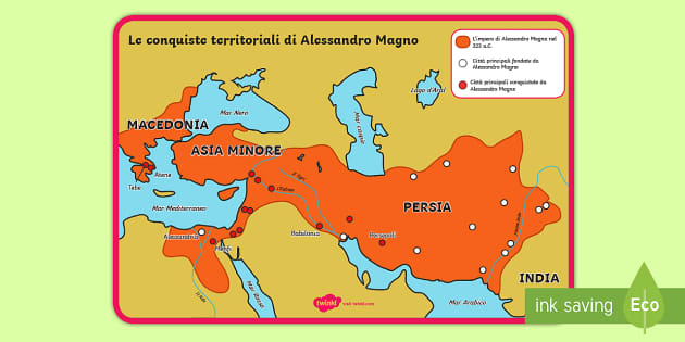 Le Conquiste Territoriali Di Alessandro Magno Poster