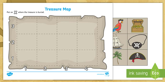 Free Pirate Treasure Map Template Teacher Made